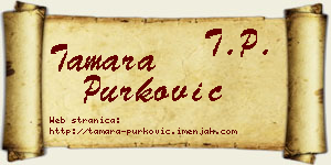 Tamara Purković vizit kartica